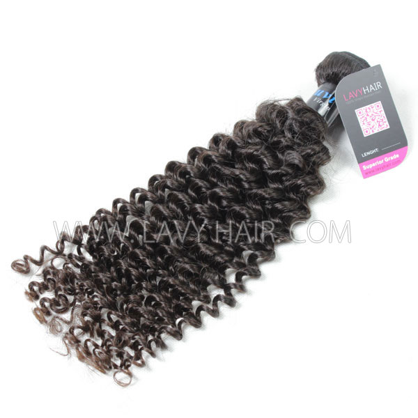 Superior Grade 1 bundle Peruvian Deep Curly Virgin Human hair extensions