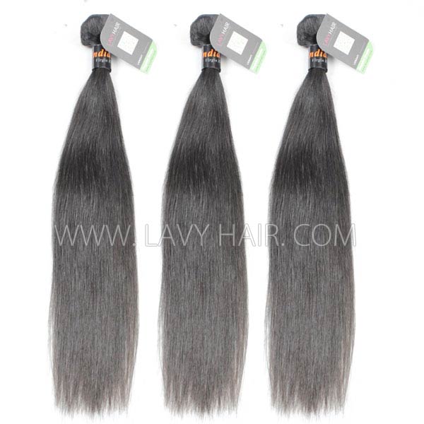 Regular Grade mix 3 or 4 bundles Indian Straight Virgin Human hair extensions