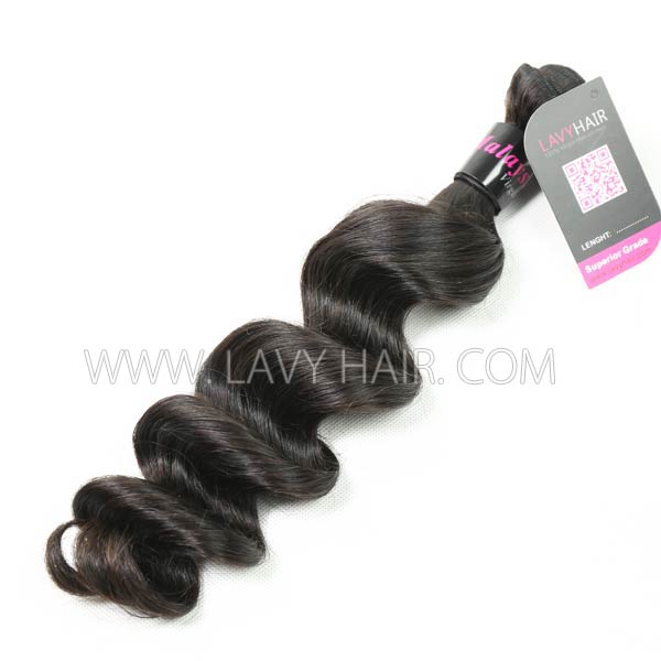 Superior Grade mix 3 or 4 bundles Malaysian Loose Wave Virgin Human Hair Extensions