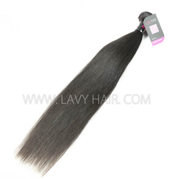 Superior Grade mix 4 bundles with silk base closure 4*4" Malaysian Straight Virgin Human hair extensions