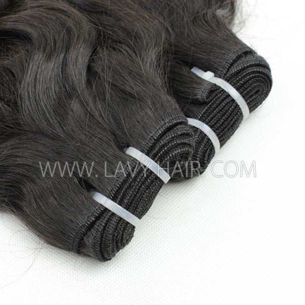 Regular Grade mix 3 bundles with silk base closure 4*4" Burmese Natural Wave Virgin Human hair extensions