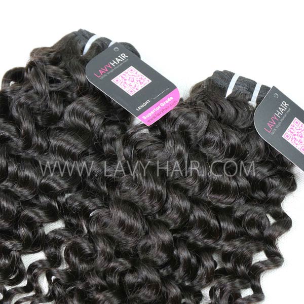 Superior Grade 1 bundle Burmese Italian curly Virgin Human Hair Extensions