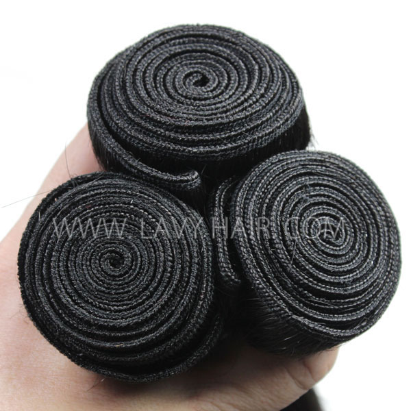 Regular Grade mix 4 bundles with lace closure Brazilian Loose Wave Virgin Human hair extensions