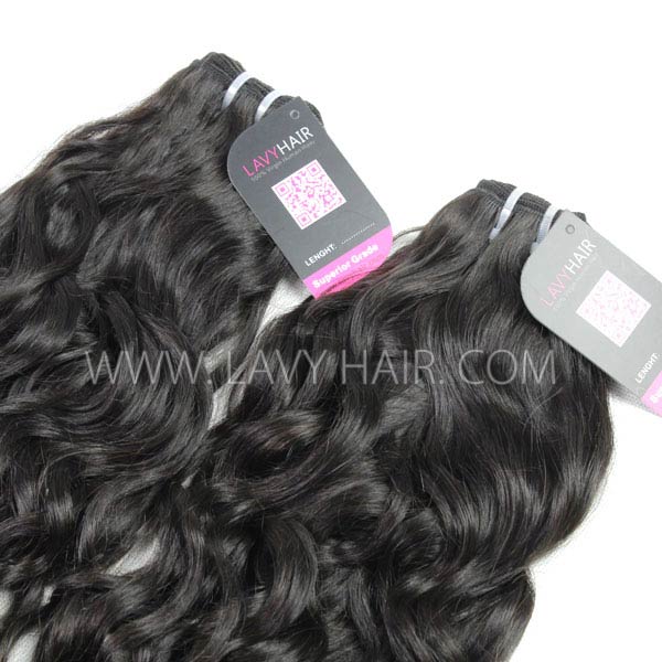 Superior Grade mix 3 bundles with lace closure Cambodian natural wave Virgin Human hair extensions