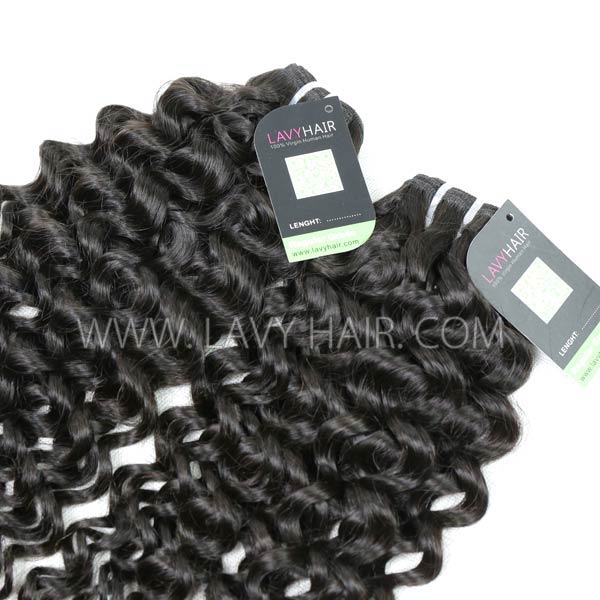 Regular Grade mix 3 or 4 bundles Malaysian Italian Curly Virgin Human Hair Extensions