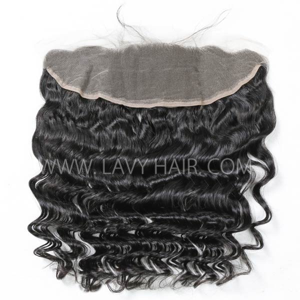 Superior Grade mix 3 bundles with 13*4 lace frontal closure Indian loose wave Virgin Human hair extensions
