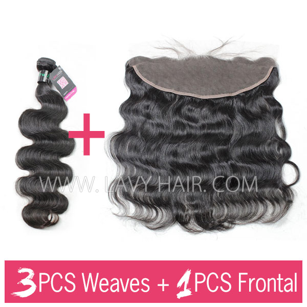 Superior Grade 3 bundles with 13*4 13*6 lace frontal Deal HD Lace And Transparent Lace Body wave Virgin Human hair Brazilian Peruvian Malaysian