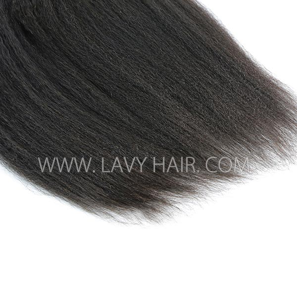 Superior Grade mix 3 bundles with lace closure Malaysian Kinky Straight Virgin Human hair extensions
