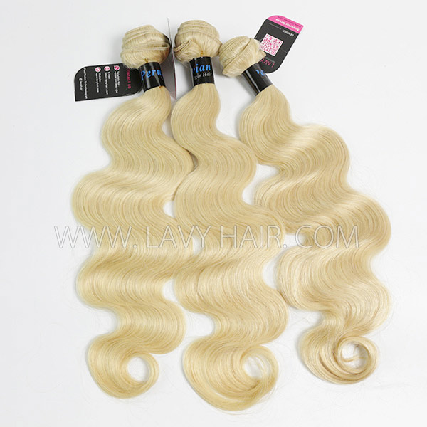 #613 Superior Grade mix 4 bundles with lace closure Peruvian Body wave Virgin Human hair extensions