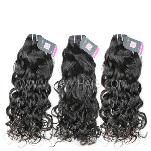 Superior Grade mix 3 bundles with 13*4 lace frontal closoure Mongolian Natural Wave Virgin Human Hair Extensions