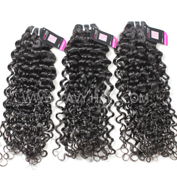 Superior Grade mix 4 bundles with lace closure Malaysian Italian Curly Virgin Human hair extensions