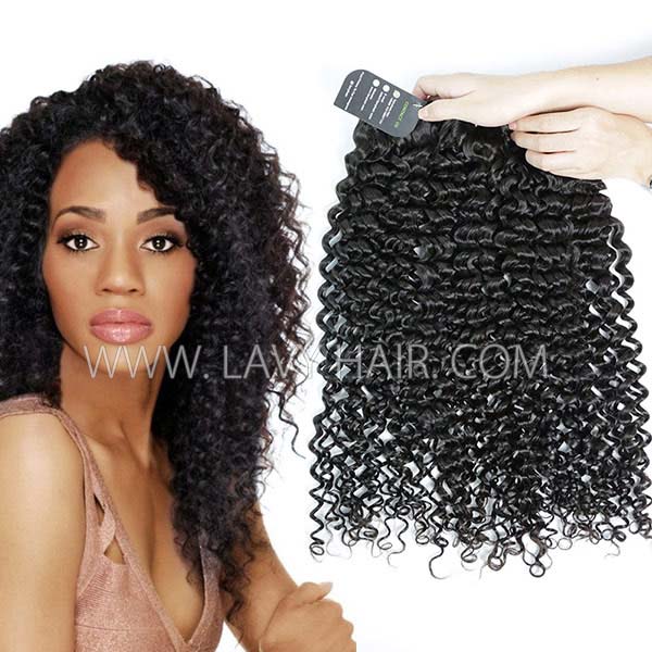 Regular Grade mix 3 or 4 bundles Cambodian Italian Curly Virgin Human Hair Extensions