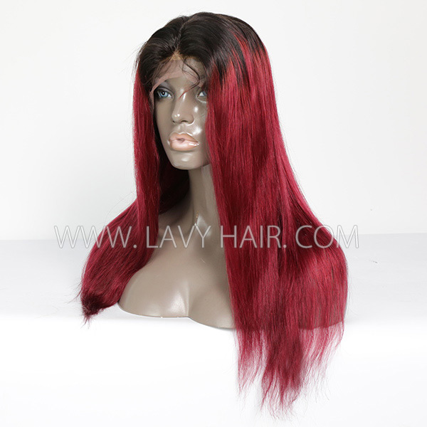 1B/99J Color Lace Frontal Wig Straight Hair Human Hair