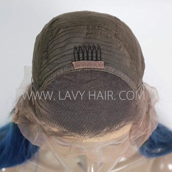 1B/Blue Color Lace Frontal Wig Straight Hair Human Hair