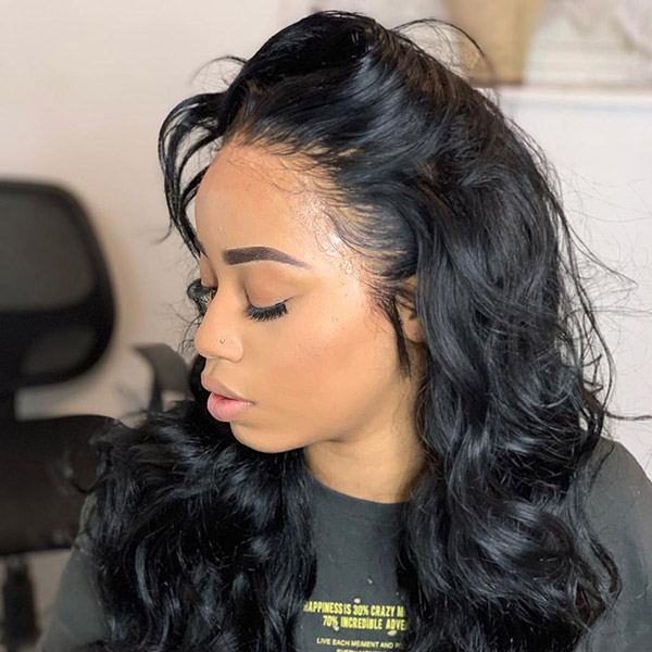 130% Density Silk Base Top Closure Full Lace Wigs Body Wave Human Hair