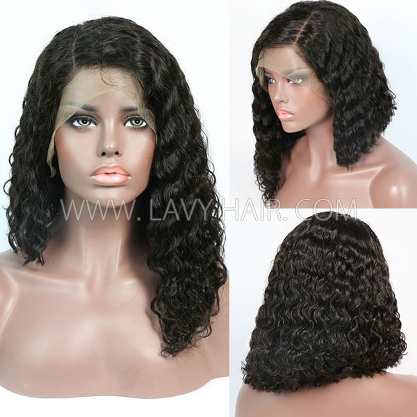 Lace Frontal 13*6  Bob Wig 200% Density Deep Wave Hair Human hair
