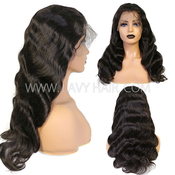 Hot Sale 180% Density 12-30 Inches Freely Ponytail Wig 360 Lace Frontal Wigs HD Lace & Transparent Lace Body Wave Virgin Hair