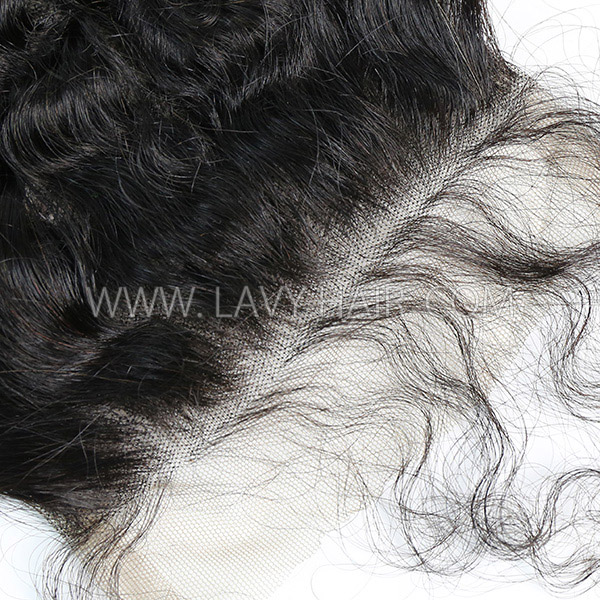 Superior Grade Deep Curly 4C Curly Baby Hair Lace closure 5*5" Human hair medium brown Swiss lace