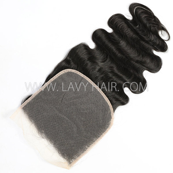 Superior Grade Preplucked Lace closure 6*6 and 7*7 Human hair Transparent Lace Swiss lace