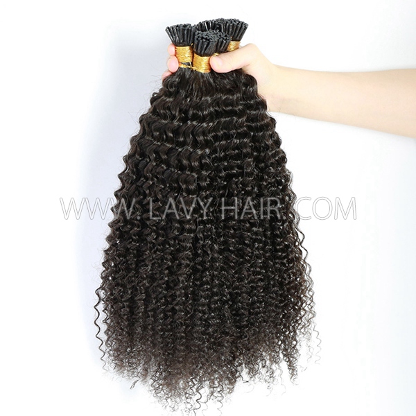 #1B I Tip Hair Raw Hair Pre Bonded Hair Extensions 105 grams/1 pack