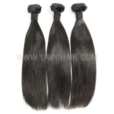 Advanced Grade 12A Straight Hair Unprocessed Human Virgin hair #1b color Wholesale extensions Brazilian Peruvian Malaysian Indian
