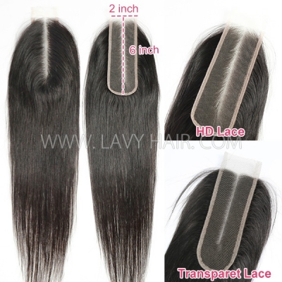 (All texture link)Superior Grade 3/4 bundles with 2*6 lace closure Deal Transparent /HD Lace Virgin Human hair Brazilian Peruvian Malaysian Indian