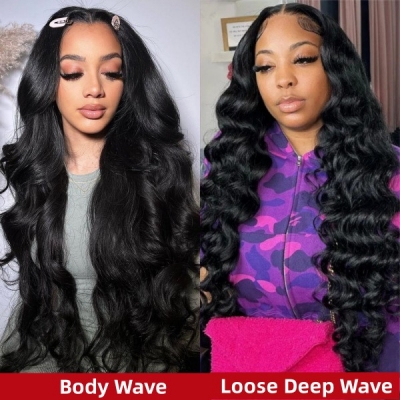 (All Texture Link) 250% Density Bundles With 2*6 6*6 7*7 Lace Closure Sewing Wigs Human Hair Wear Go 100% Glueless