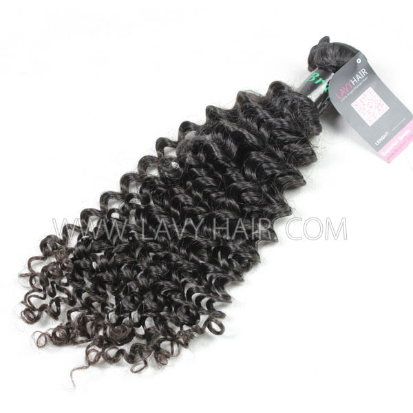 Superior Grade 3/4 bundles Deep Curly Virgin Human Hair Extensions Brazilian Peruvian Malaysian Indian European Cambodian Burmese Mongolian