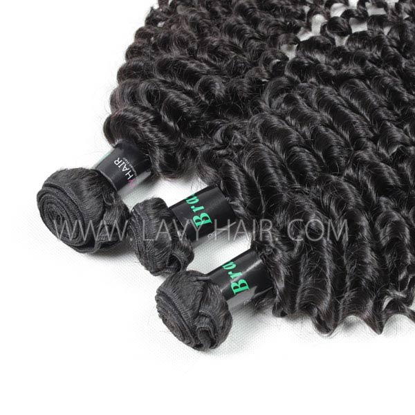 Superior Grade 3 bundles with silk base closure 4*4" Deep Curly Virgin hair Brazilian Peruvian Malaysian Indian European Cambodian Burmese Mongolian