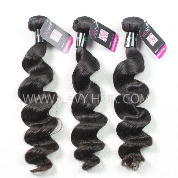 Superior Grade 3/4 bundles loose wave Virgin Human hair extensions Brazilian Peruvian Malaysian Indian European Cambodian Burmese Mongolian