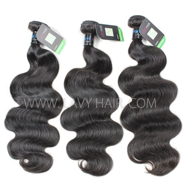 Regular Grade 1 Bundle Peruvian Body Wave Virgin Human Hair Extensions