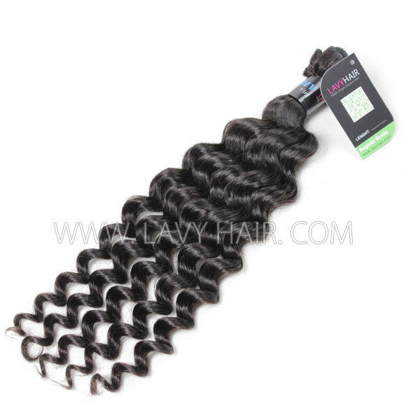 Regular Grade mix 3 or 4 bundles Peruvian Deep wave Virgin Human Hair Extensions