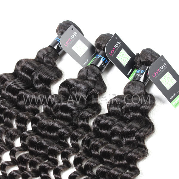 Regular Grade 1 Bundle Peruvian Deep Wave Virgin Human Hair Extensions