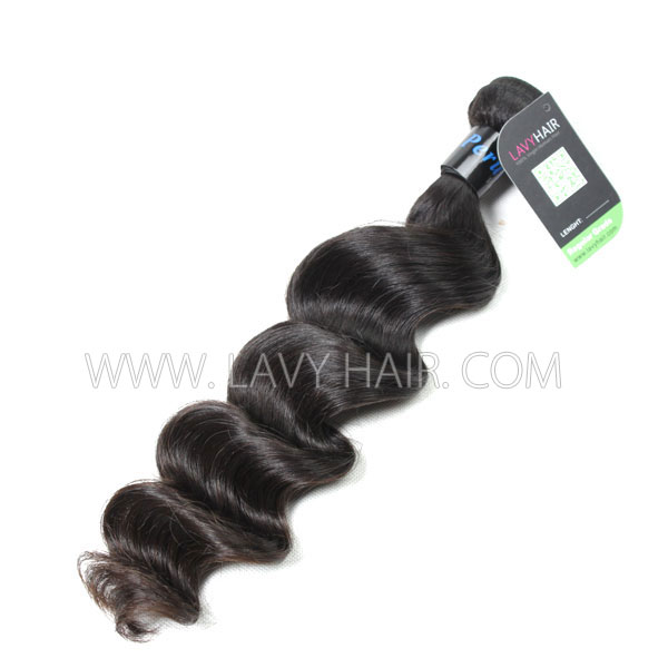 Regular Grade mix 3 or 4 bundles Peruvian loose wave Virgin Human Hair Extensions