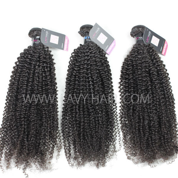 Superior Grade mix 3 or 4 bundles Peruvian Kinky Curly Virgin Human hair extensions
