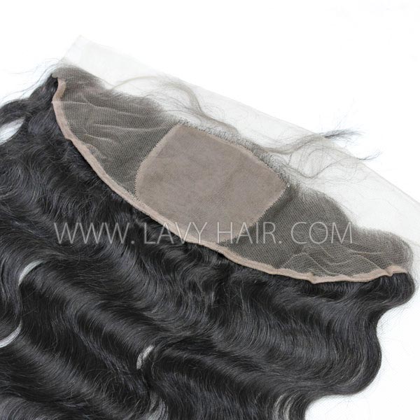 Superior Grade 13*4 Silk Base Frontal 4C Kinky Edge All Style Link Human Virgin Hair Medium Brown Swiss Lace