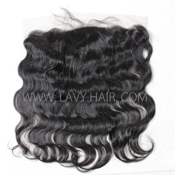 Superior Grade 13*4 Silk Base Frontal 4C Kinky Edge All Style Link Human Virgin Hair Medium Brown Swiss Lace