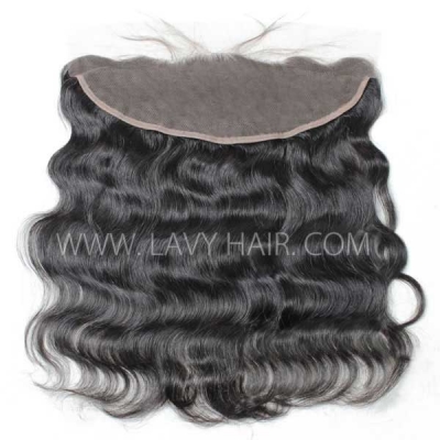 #1B Color Ear to ear 13*4 Lace Frontal Human hair Swiss lace Straight/Wavy/Curly All Texture