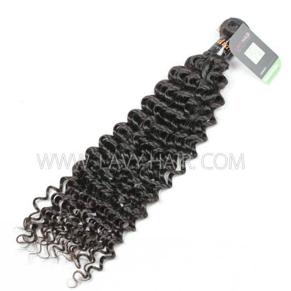 Regular Grade 1 Bundle Indian Deep Curly Virgin Human Hair Extensions