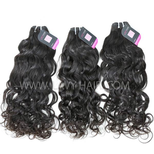 Superior Grade mix 4 bundles with lace closure Malaysian natural wave Virgin Human hair extensions