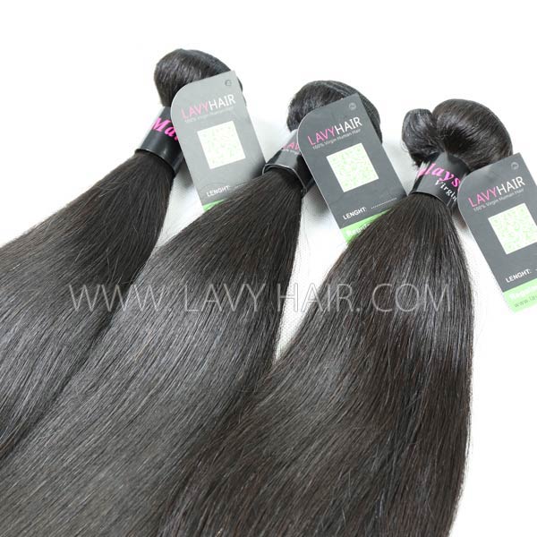 Regular Grade 1 bundle Malaysian Straight Virgin Human hair extensions