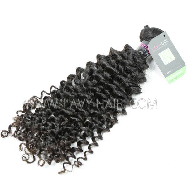 Regular Grade mix 3 or 4 bundles Malaysian Deep Curly Virgin Human Hair Extensions
