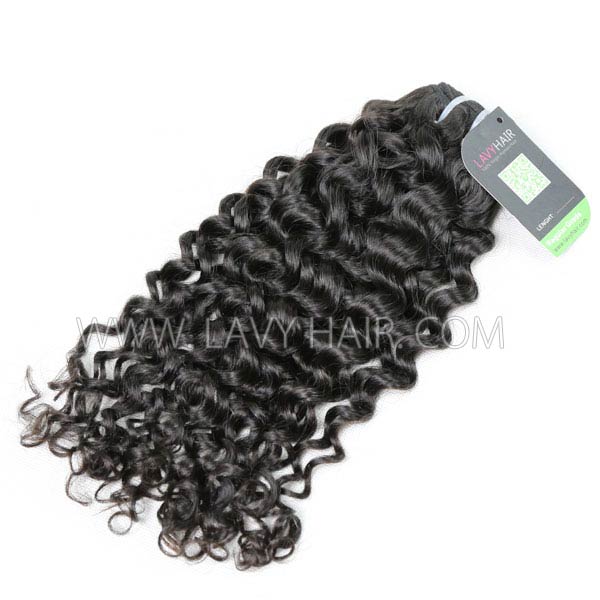 Regular Grade 1 Bundle Burmese Italian Curly Virgin Human Hair Extensions