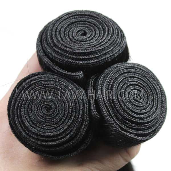 Regular Grade mix 4 bundles with lace closure Burmese Deep Curly Virgin Human hair extensions