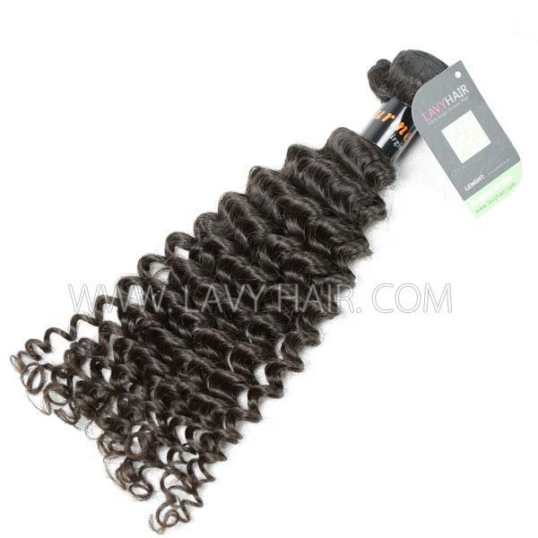 Regular Grade 1 Bundle Burmese Deep Curly Virgin Human Hair Extensions