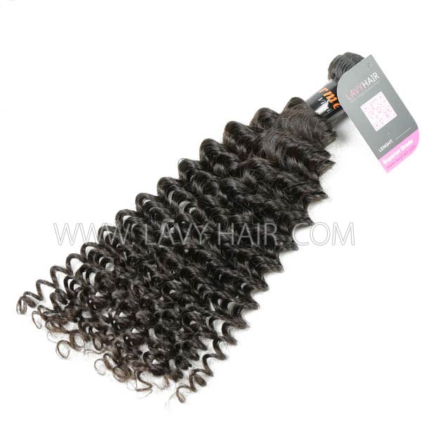 Superior Grade 1 bundle Burmese Deep Curly Virgin Human hair extensions