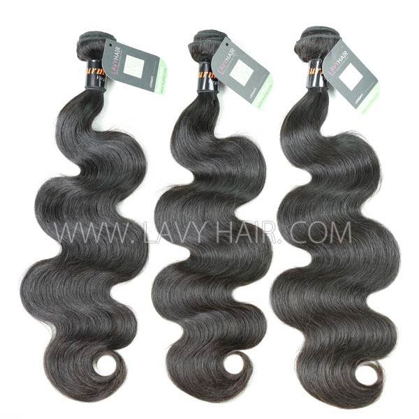Regular Grade mix 4 bundles with silk base closure 4*4" Burmese Body Wave Virgin Human hair extensions