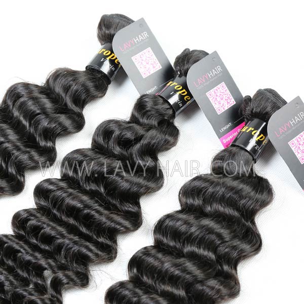 Superior Grade 1 Bundle European deep wave Virgin Human Hair Extensions