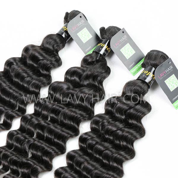 Regular Grade 1 Bundle European Deep Wave Virgin Human Hair Extensions