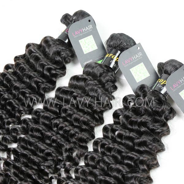 Regular Grade 1 Bundle European Deep Curly Virgin Human Hair Extensions